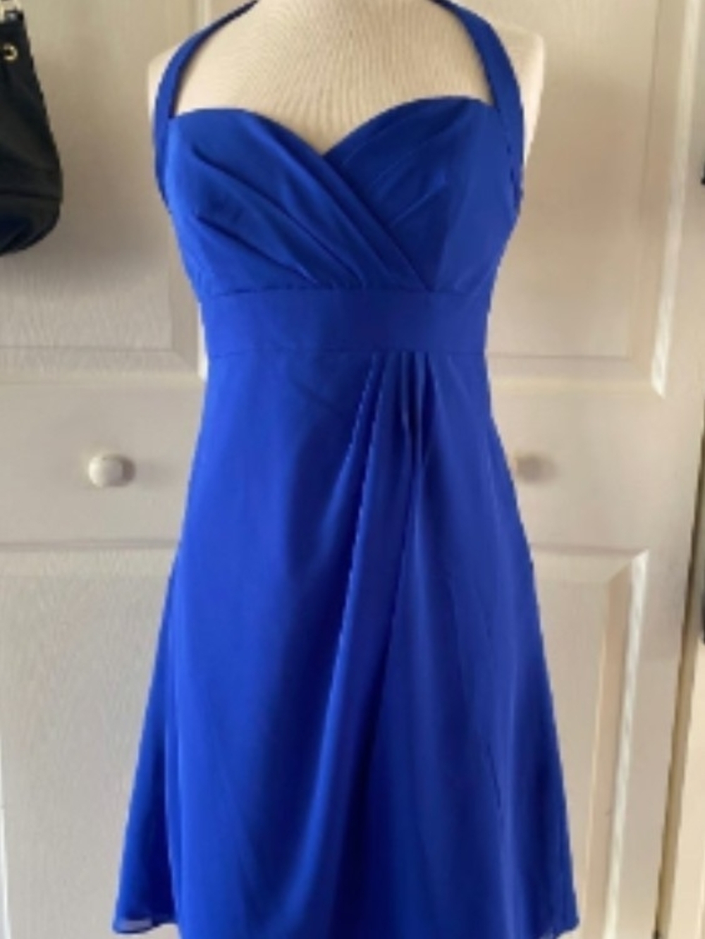 Blue Halter Dress - Alfred Angelo Size 8